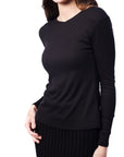 ROMI TOP LONG SLEEVE (BLACK) - Top - Yakira Bella