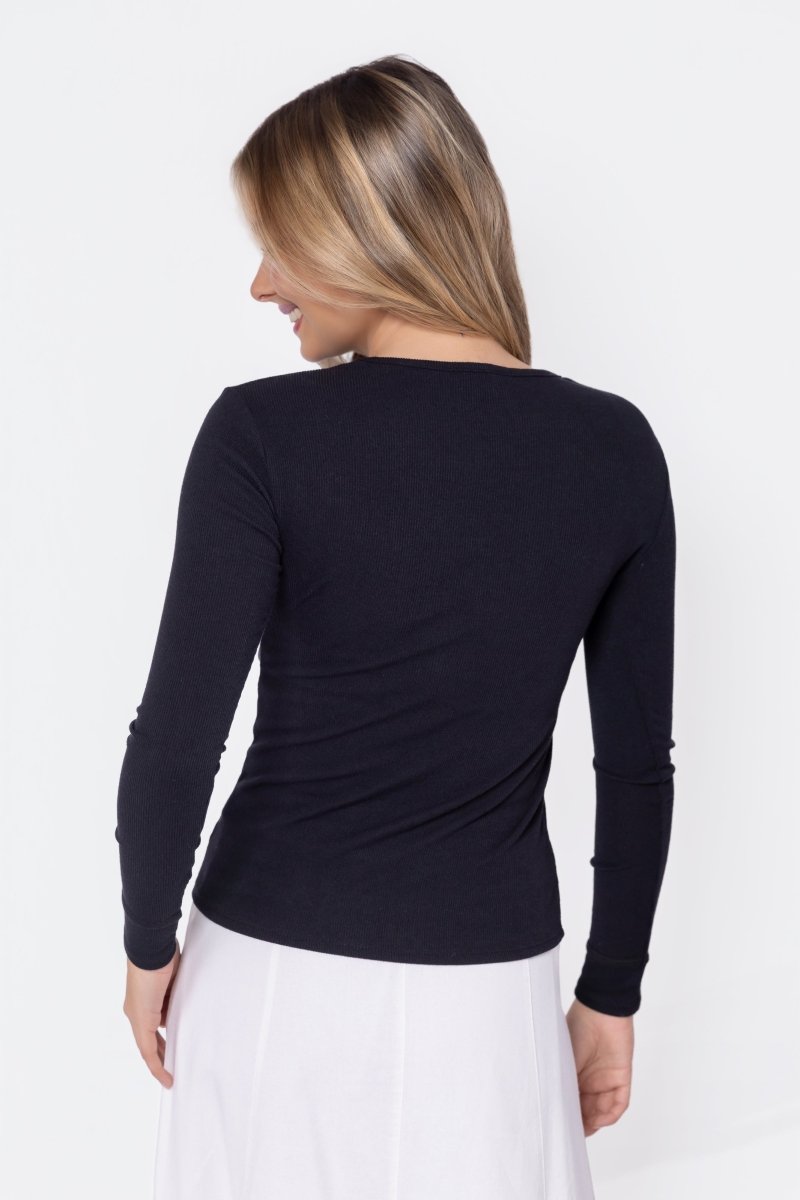 Romi Top Long Sleeve (Black) - Top - Yakira Bella