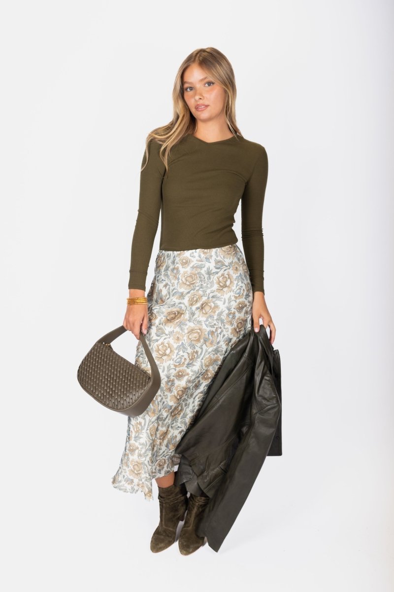 Romi top Long Sleeve (Olive) - Top - Yakira Bella