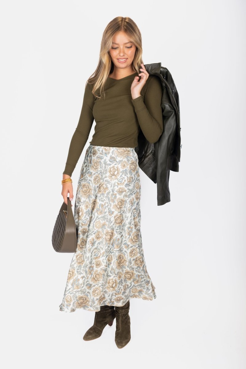 Romi top Long Sleeve (Olive) - Top - Yakira Bella