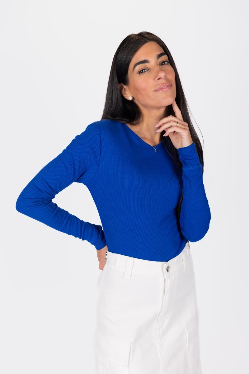 ROMI TOP LONG SLEEVE (ROYAL BLUE) - Top - Yakira Bella