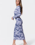 Romina Dress (White/Grey) - Dress - Yakira Bella