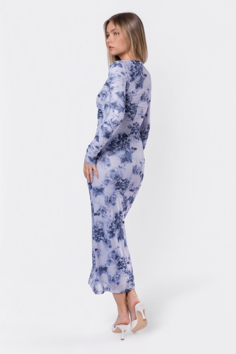 Romina Dress (White/Grey) - Dress - Yakira Bella