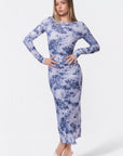 Romina Dress (White/Grey) - Dress - Yakira Bella