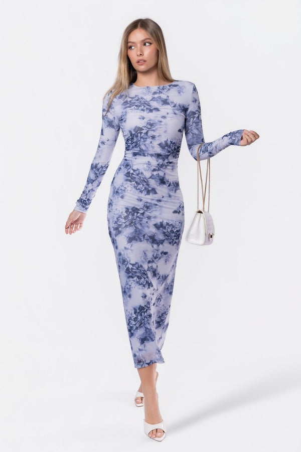 Romina Dress (White/Grey) - Dress - Yakira Bella