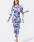 Romina Dress (White/Grey) - Dress - Yakira Bella