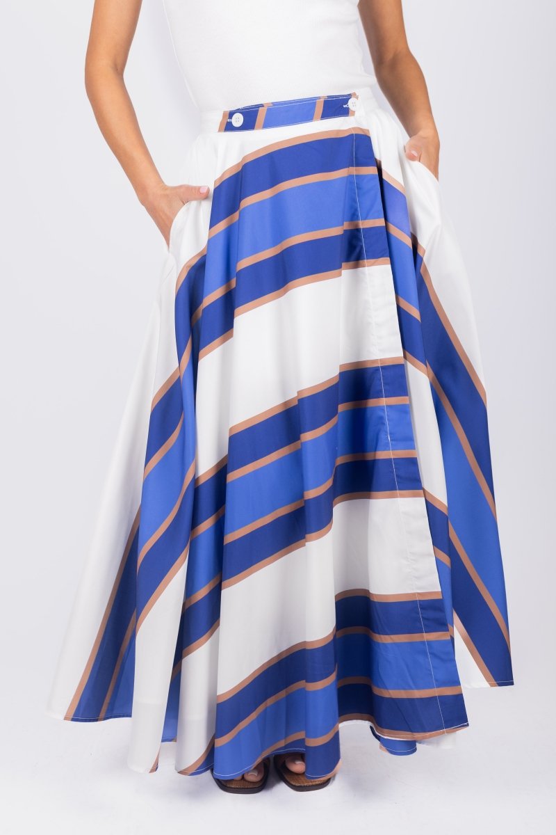 ROSA SKIRT (BLUE STRIPE) - Skirt - Yakira Bella