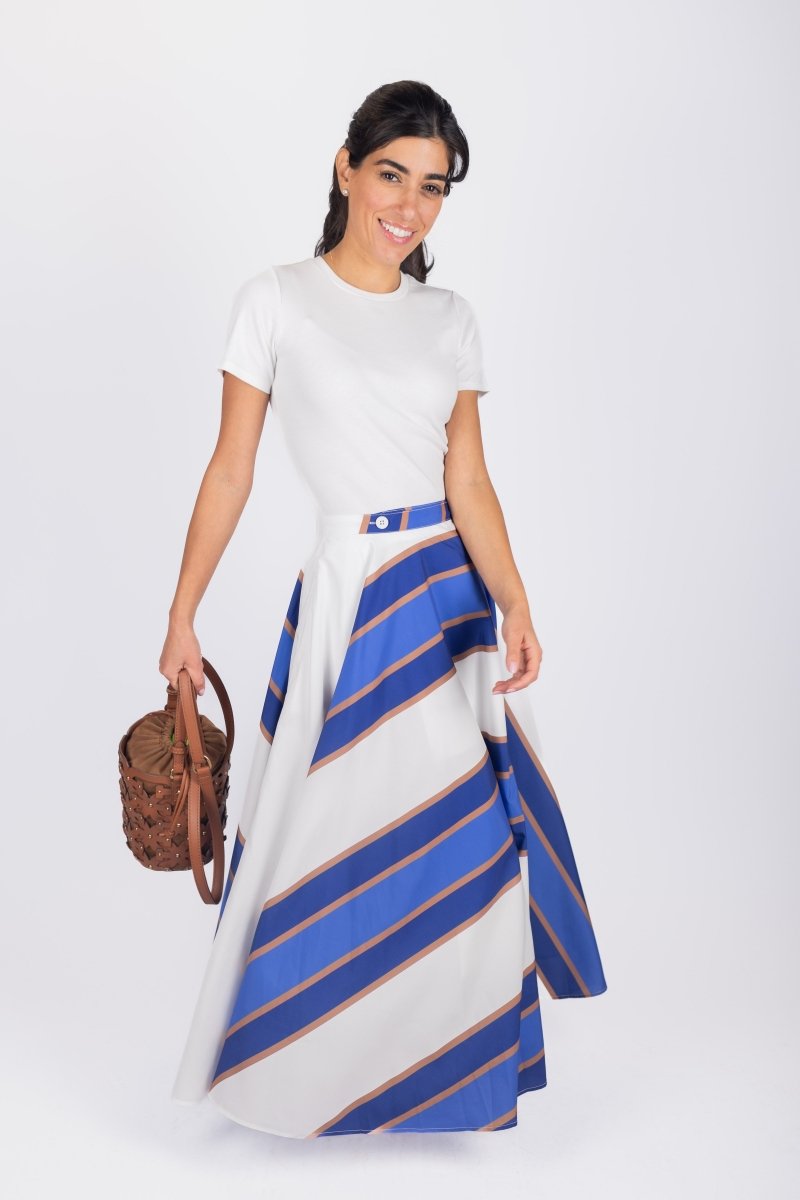 ROSA SKIRT (BLUE STRIPE) - Skirt - Yakira Bella