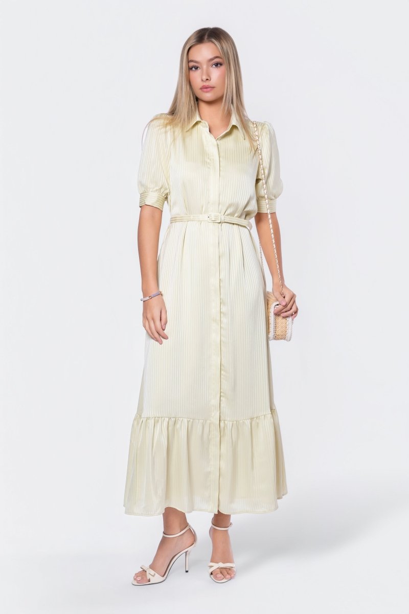 Rosalie Dress 53" (Butter Yellow) - Dress - Yakira Bella