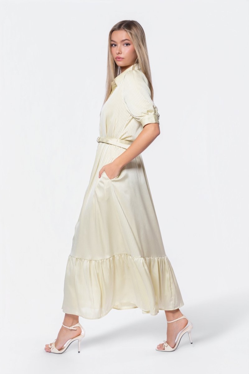 Rosalie Dress 53" (Butter Yellow) - Dress - Yakira Bella