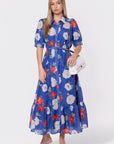 Rosalie Dress (Blue Flower) - Dress - Yakira Bella