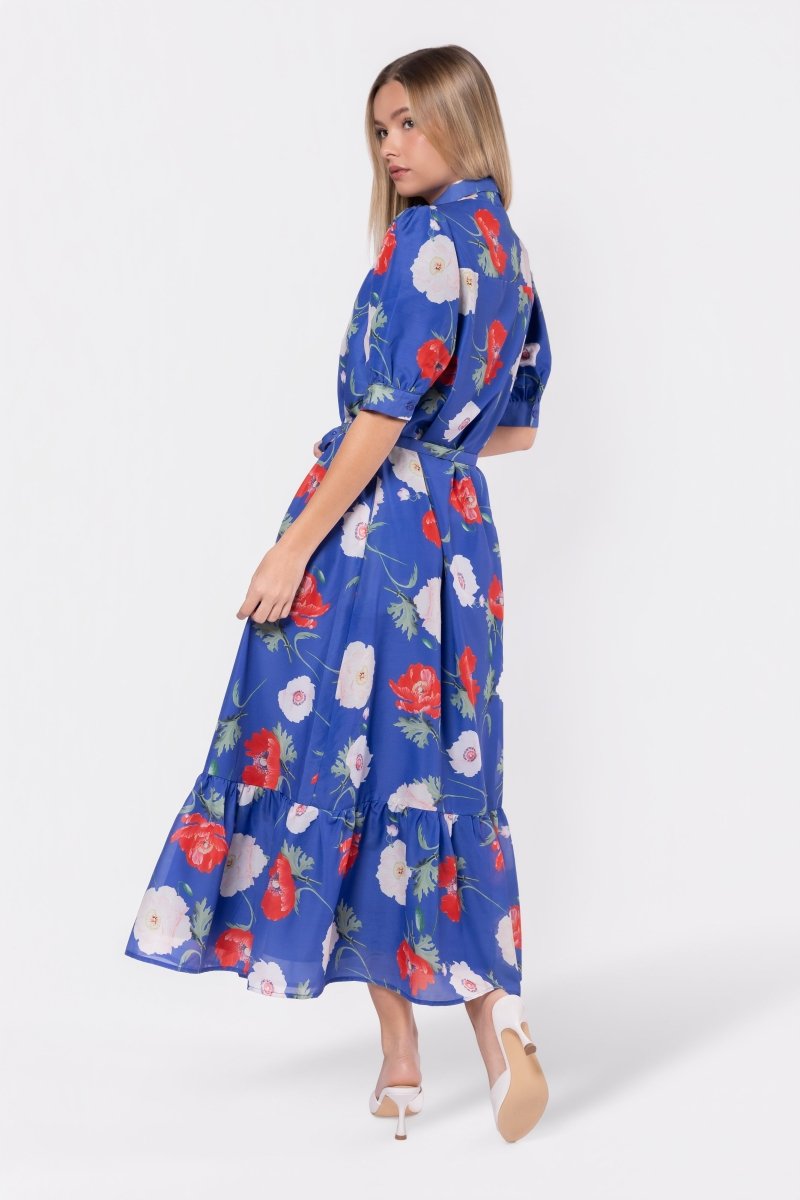 Rosalie Dress (Blue Flower) - Dress - Yakira Bella
