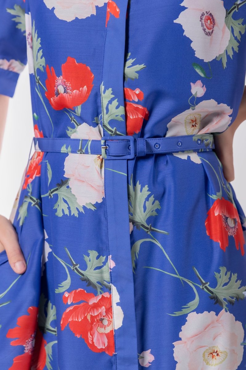 Rosalie Dress (Blue Flower) - Dress - Yakira Bella