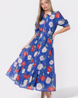 Rosalie Dress (Blue Flower) - Dress - Yakira Bella