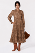 Rosana Dress (Brown Flower)