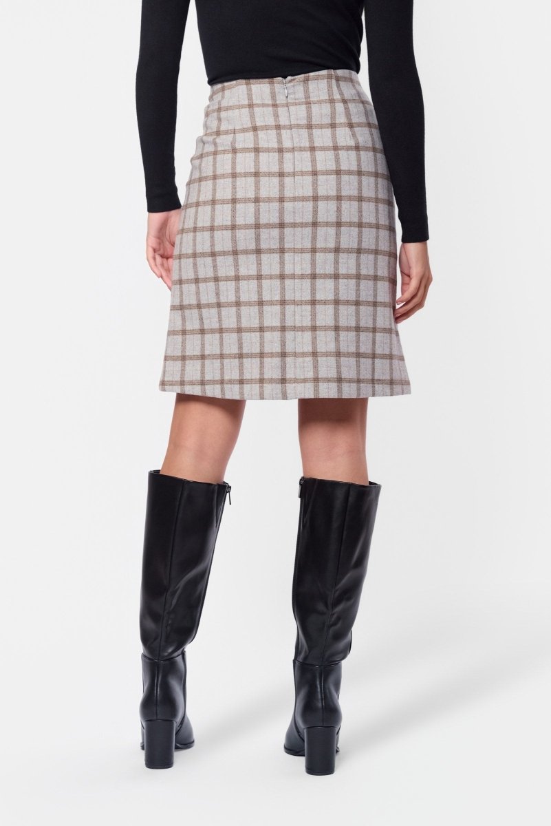 Roselle Skirt (Grey Plaid) - Skirt - Yakira Bella
