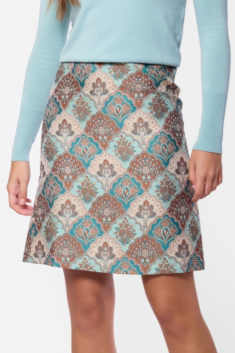 Roselle Skirt (Mint/Brown) - Skirt - Yakira Bella