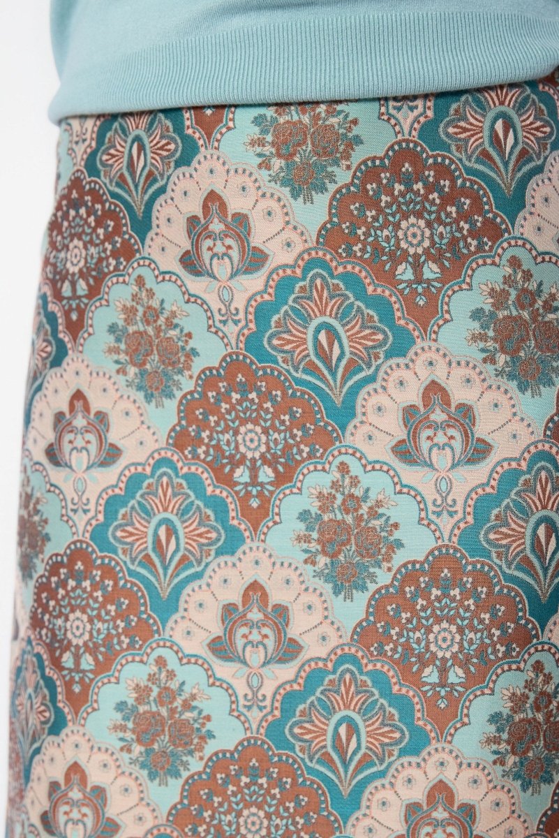 Roselle Skirt (Mint/Brown) - Skirt - Yakira Bella