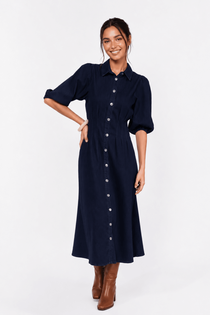 Ruth Dress (Dark Blue) - Dress - Yakira Bella