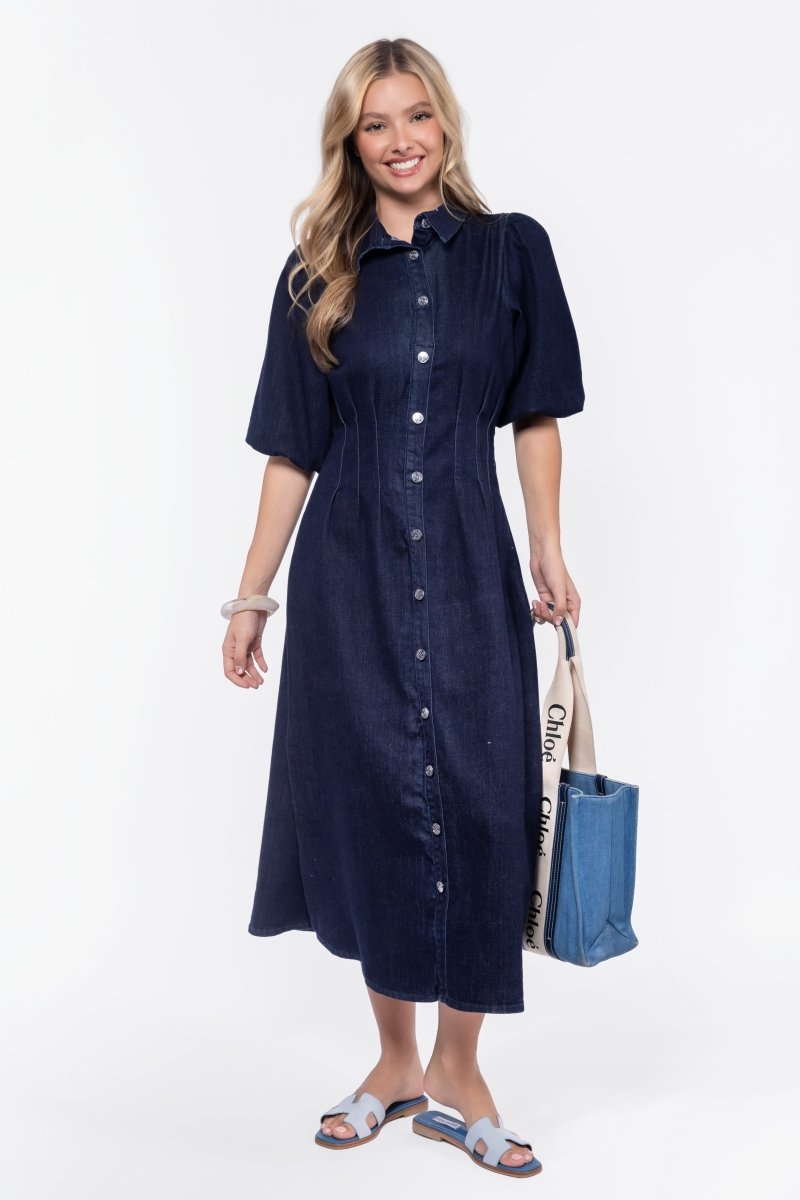 Ruth Dress (Navy) - Dress - Yakira Bella