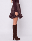Sandy Skirt 20" (Burgundy Pattern) - Skirt - Yakira Bella