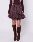 Sandy Skirt 20" (Burgundy Pattern) - Skirt - Yakira Bella
