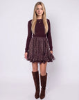 Sandy Skirt 20" (Burgundy Pattern) - Skirt - Yakira Bella