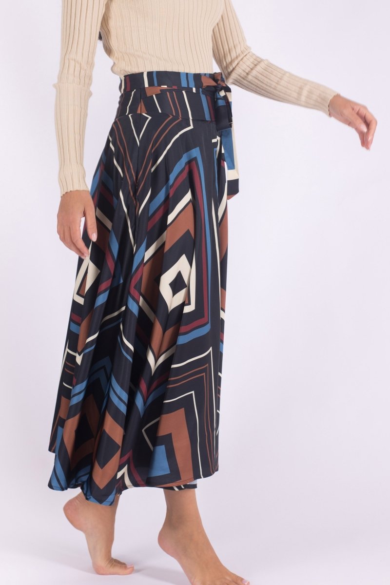 SANDY SKIRT (BROWN MULTI) - Skirt - Yakira Bella