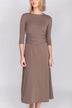 Sarah Dress 3/4 Sleeves (Mocha)