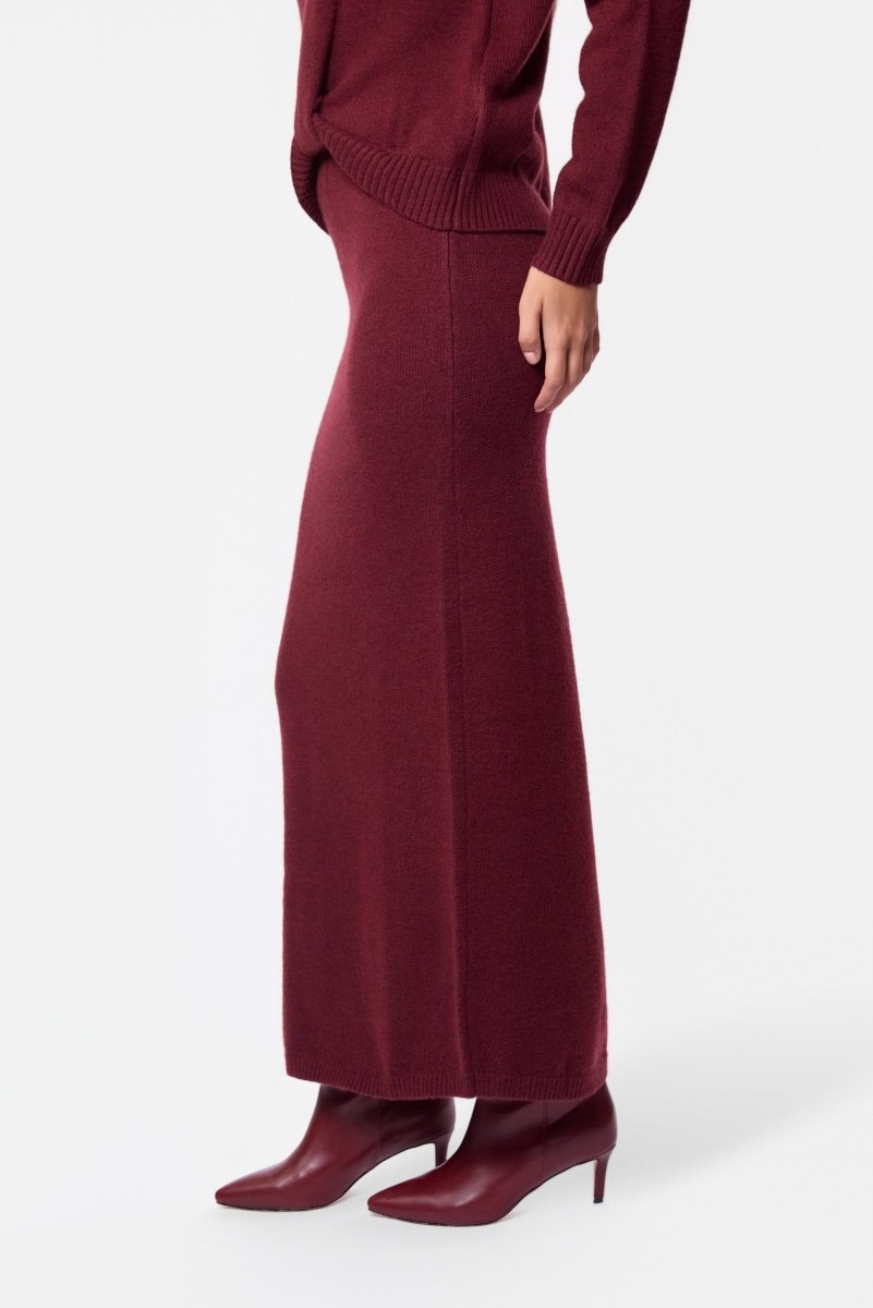 Sari Skirt (Burgundy) - Skirt - Yakira Bella