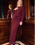 Sari Skirt (Burgundy) - Skirt - Yakira Bella