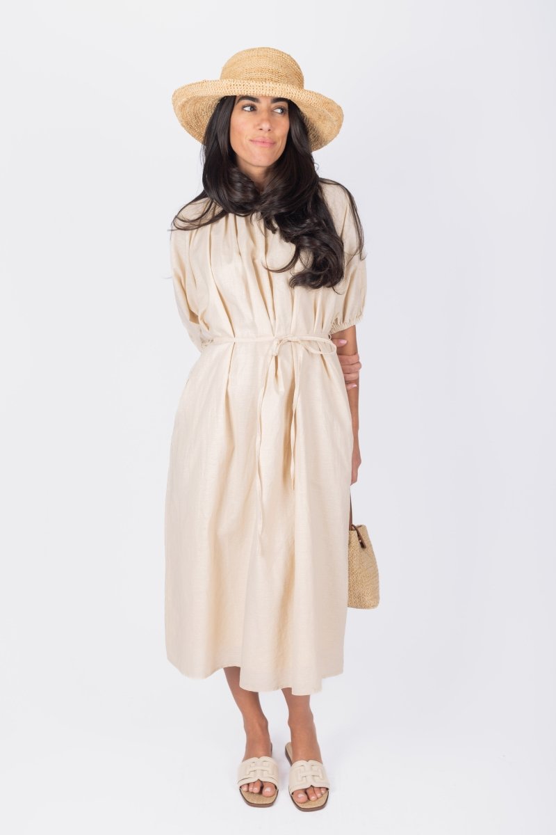 SELENA DRESS (BEIGE) - Dress - Yakira Bella