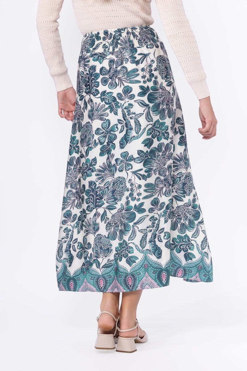 Selena Skirt (Green Pattern) - Skirt - Yakira Bella