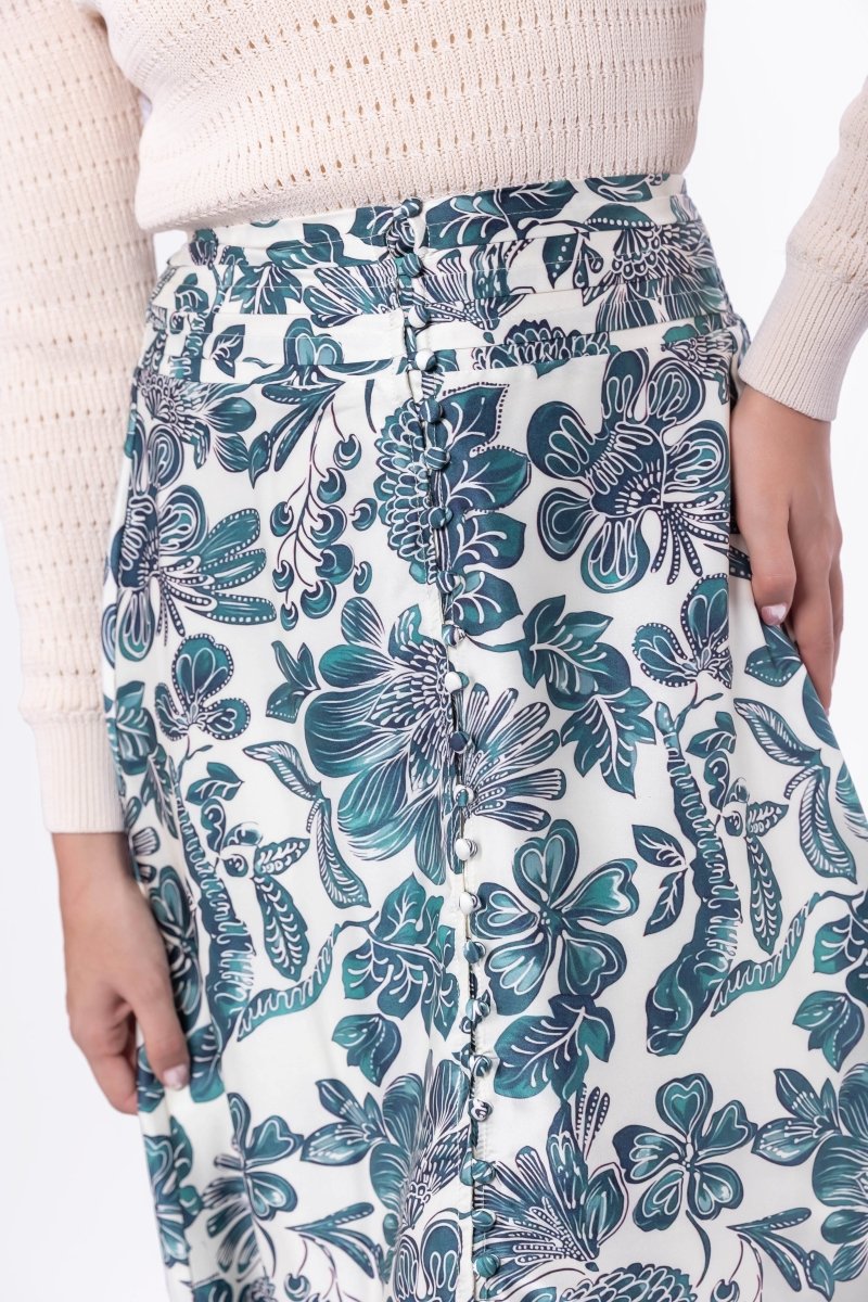 Selena Skirt (Green Pattern) - Skirt - Yakira Bella