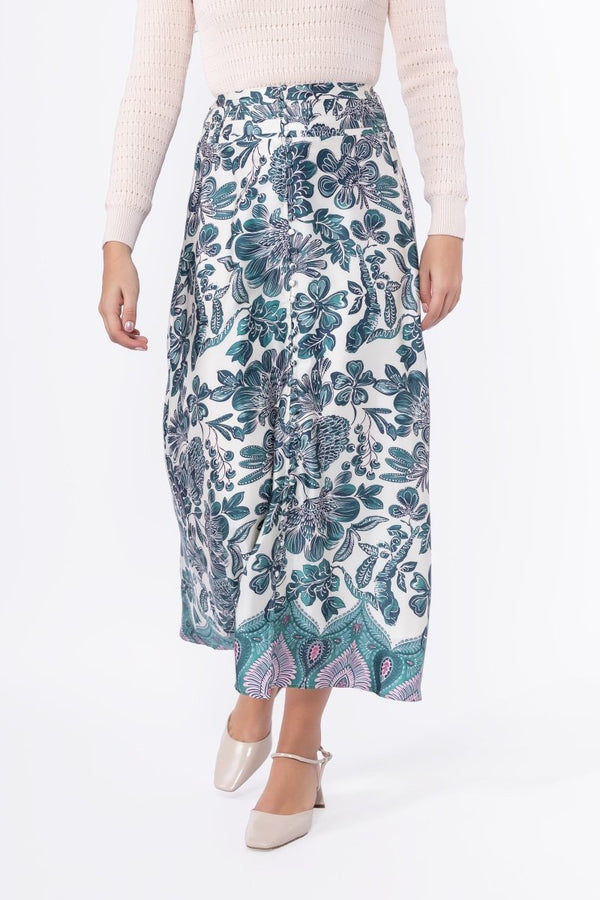 Selena Skirt (Green Pattern) - Skirt - Yakira Bella