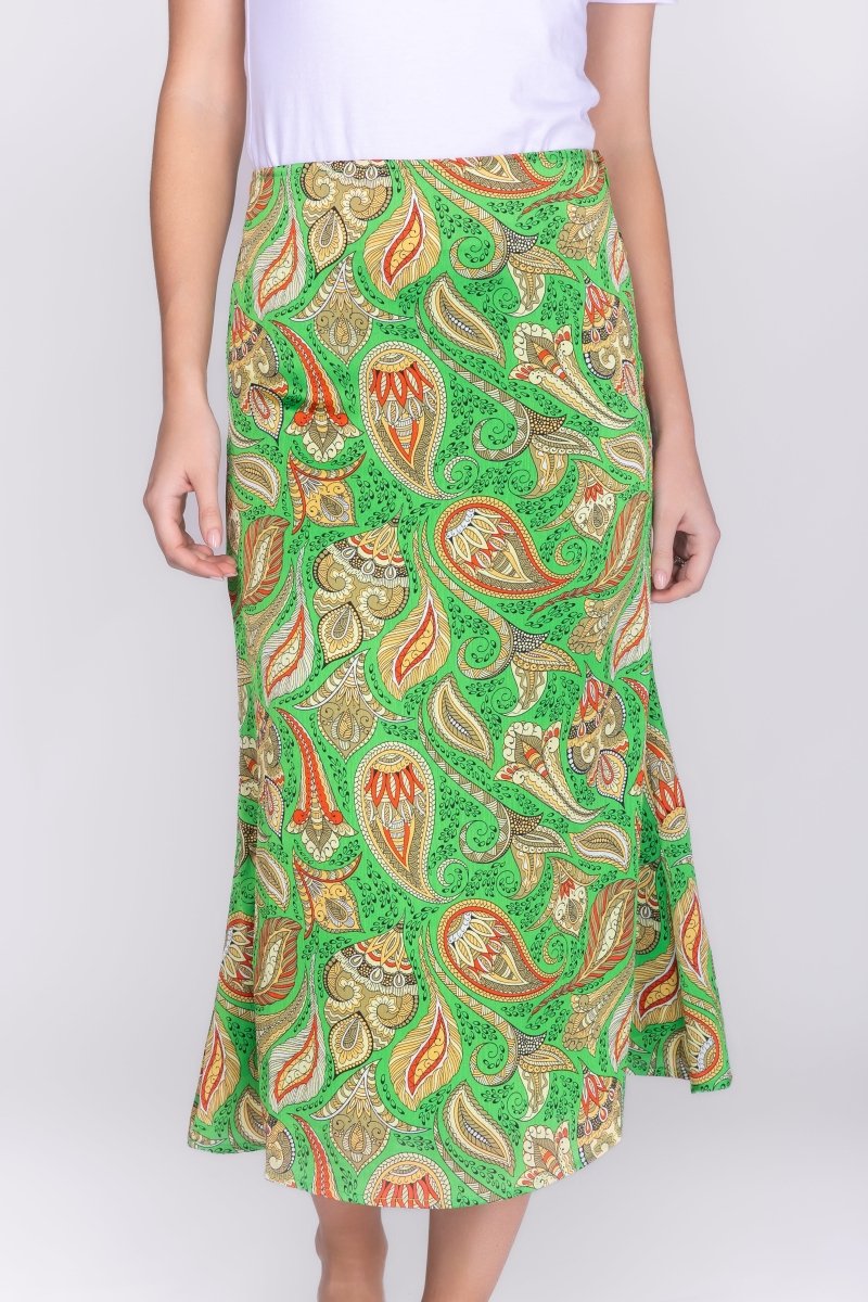 SERENA SKIRT (GREEN PATTERN) - Skirt - Yakira Bella