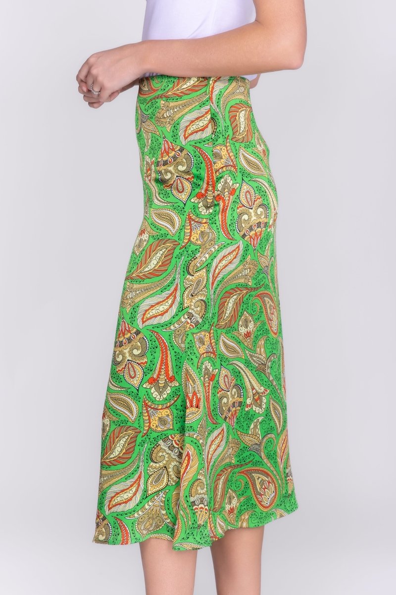 SERENA SKIRT (GREEN PATTERN) - Skirt - Yakira Bella