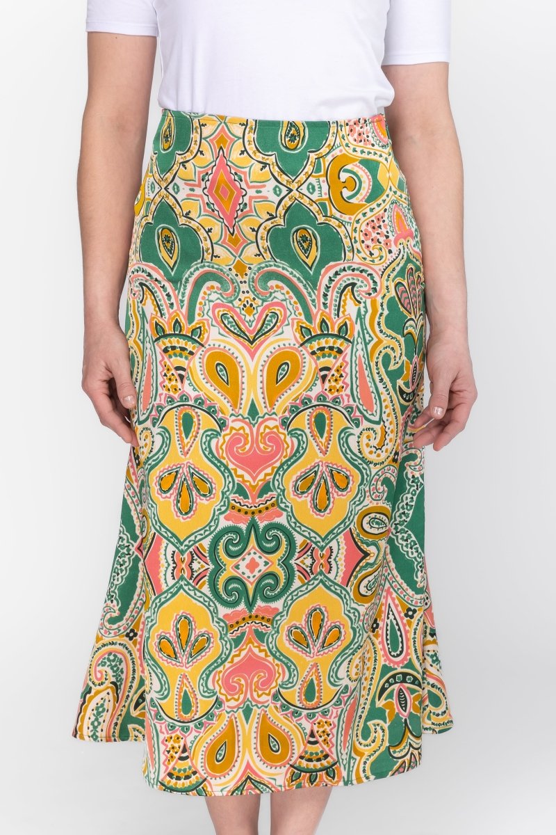 SERENA SKIRT (GREEN/YELLOW) - Skirt - Yakira Bella