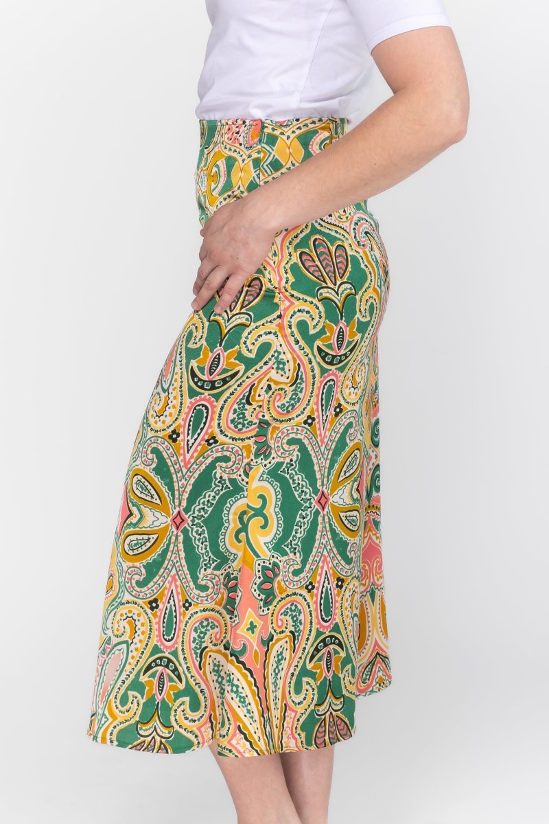 SERENA SKIRT (GREEN/YELLOW) - Skirt - Yakira Bella