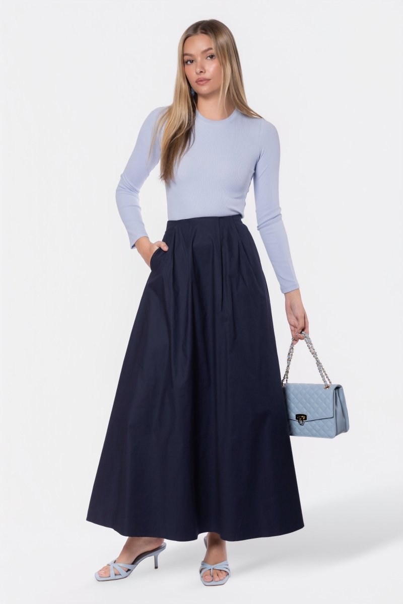 Serin Skirt (Navy) - Skirt - Yakira Bella