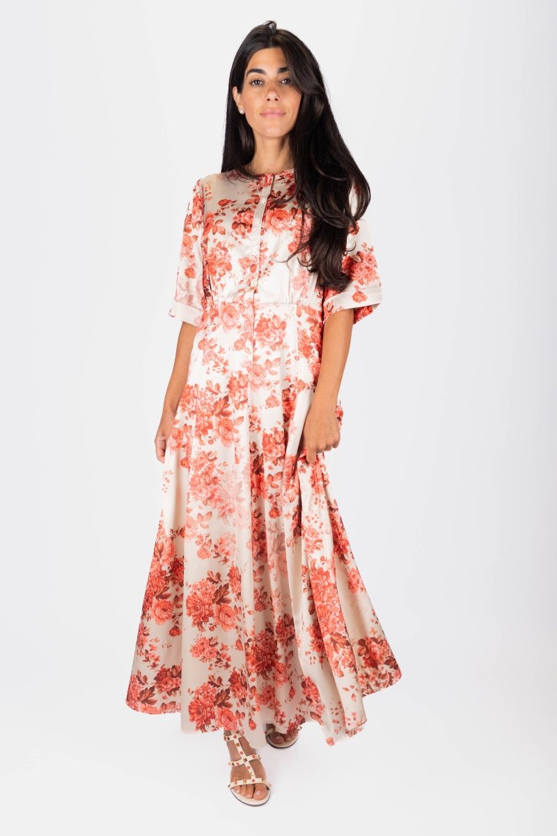 Shana Dress (Beige Pattern) - Dress - Yakira Bella