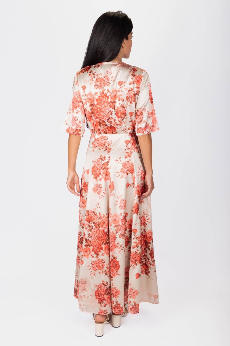 Shana Dress (Beige Pattern) - Dress - Yakira Bella