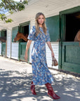 Shana Dress (Blue Pattern) - Dress - Yakira Bella