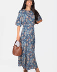 Shana Dress (Blue Pattern) - Dress - Yakira Bella