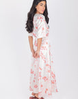 SHANA DRESS (IVORY/PINK) - Dress - Yakira Bella