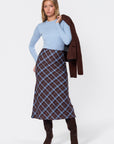 Elenia Skirt (Brown Plaid)