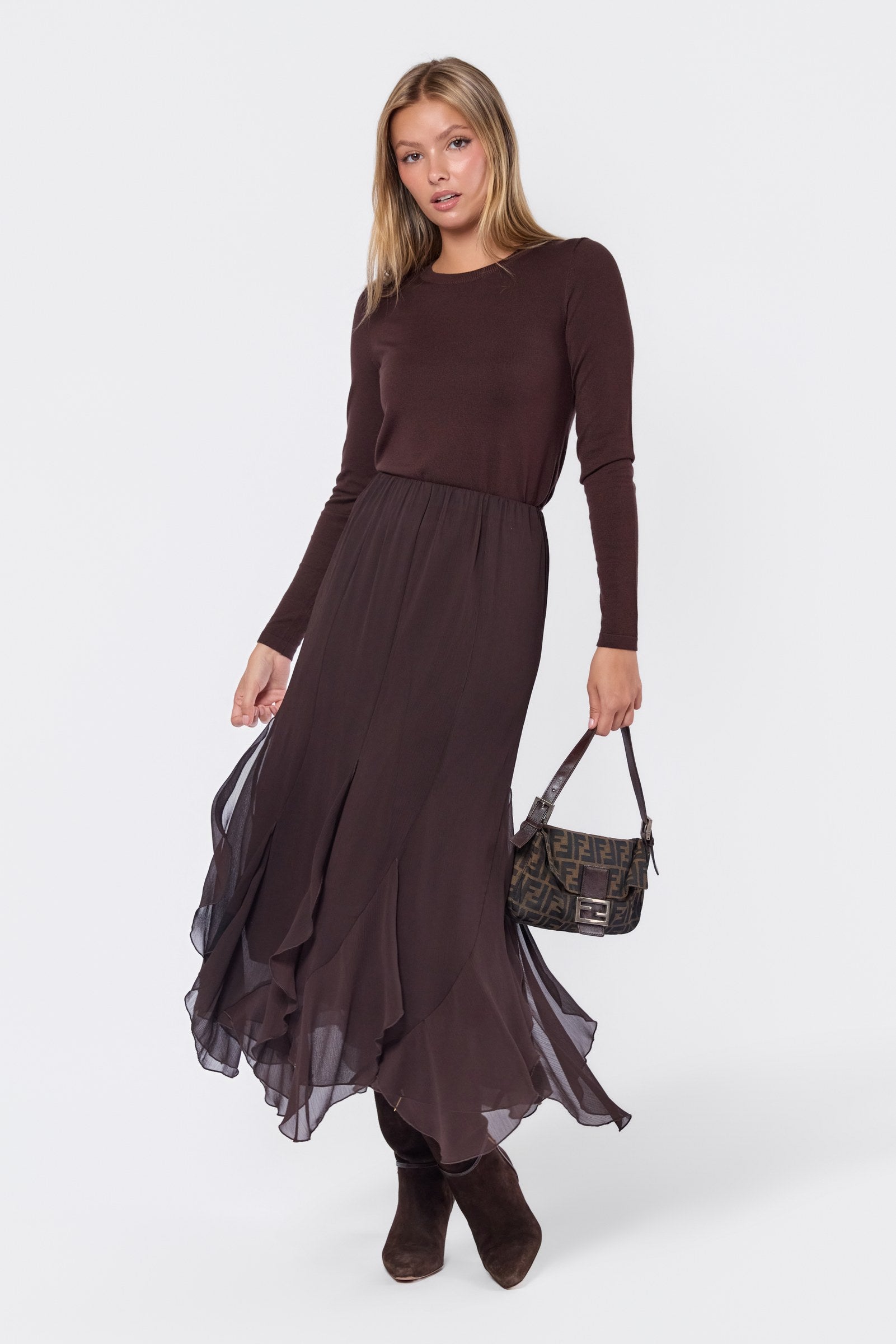Aimee Skirt (Dark Brown)
