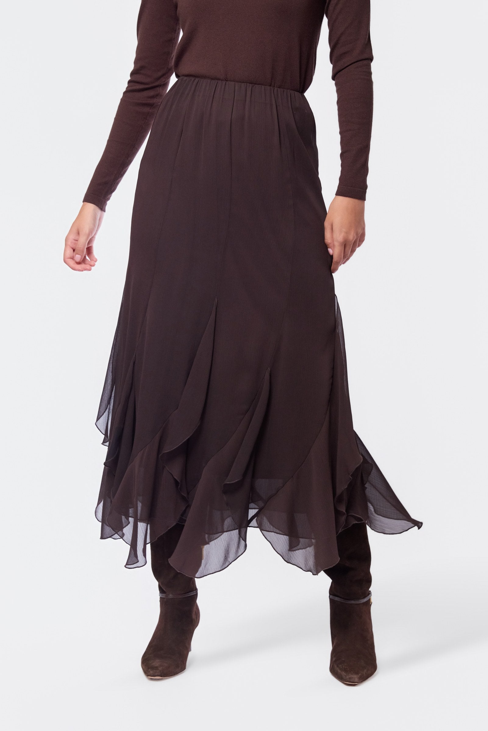 Aimee Skirt (Dark Brown)