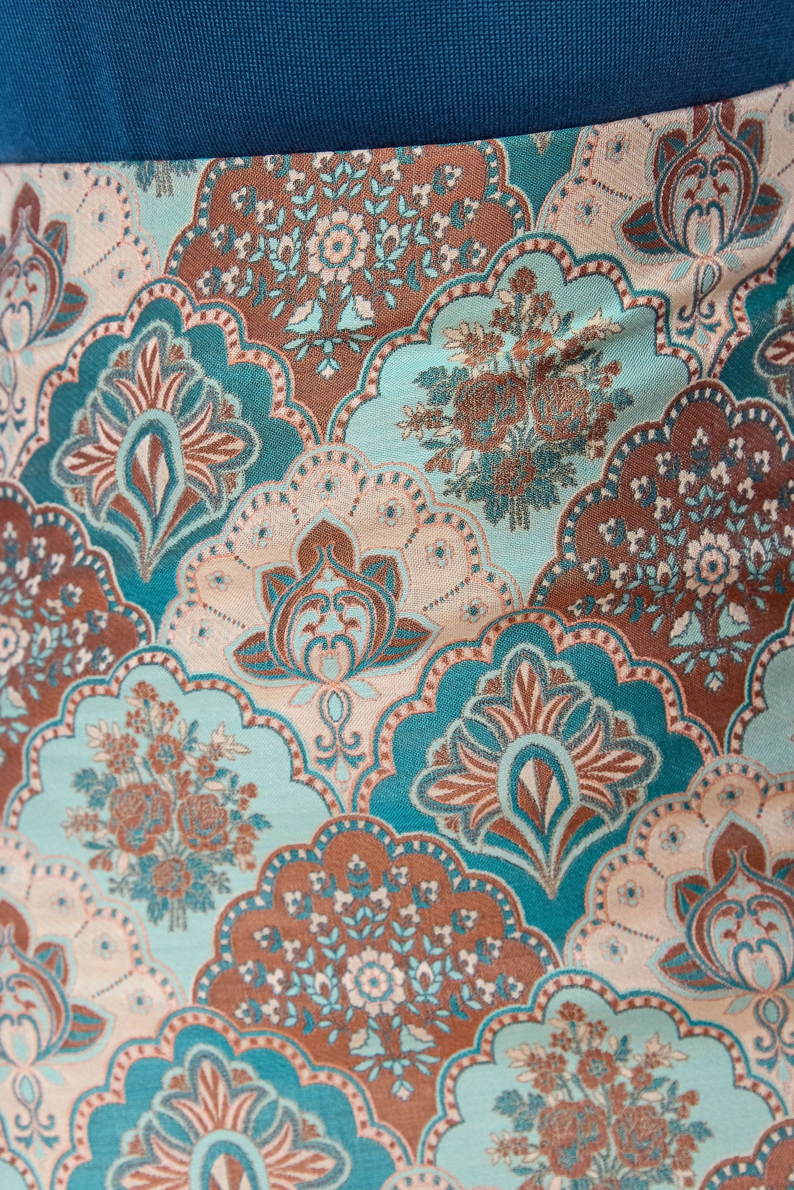 Roselle Skirt (Mint/Brown)