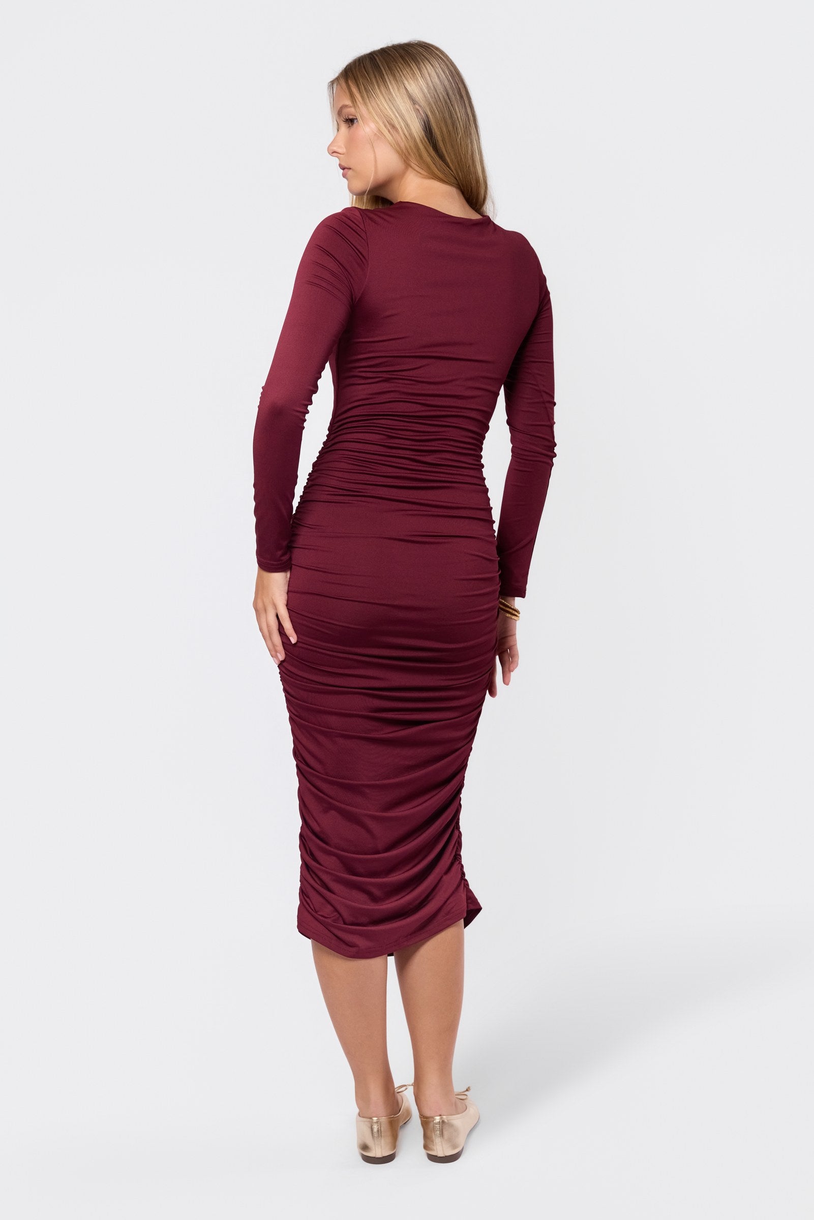 Lenny Dress (Burgundy)